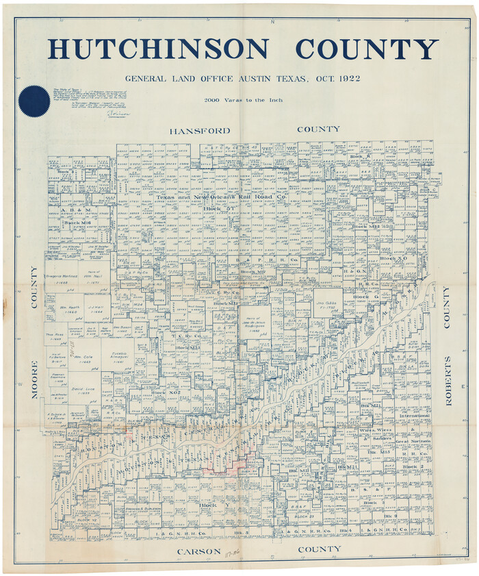 89700, Hutchinson County, 1922, Twichell Survey Records