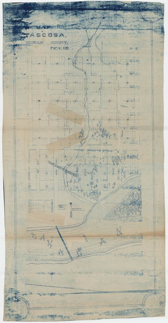 89711, Map of Tascosa, Oldham County, Texas, Twichell Survey Records