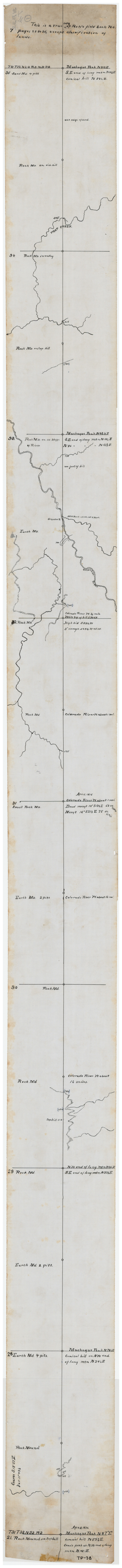 89728, This is a true copy of Peck's field book No. 7 pages 28 to 35, except classification of land, Twichell Survey Records