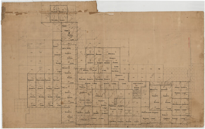 89736, [Sketch showing various County School Land Leagues], Twichell Survey Records