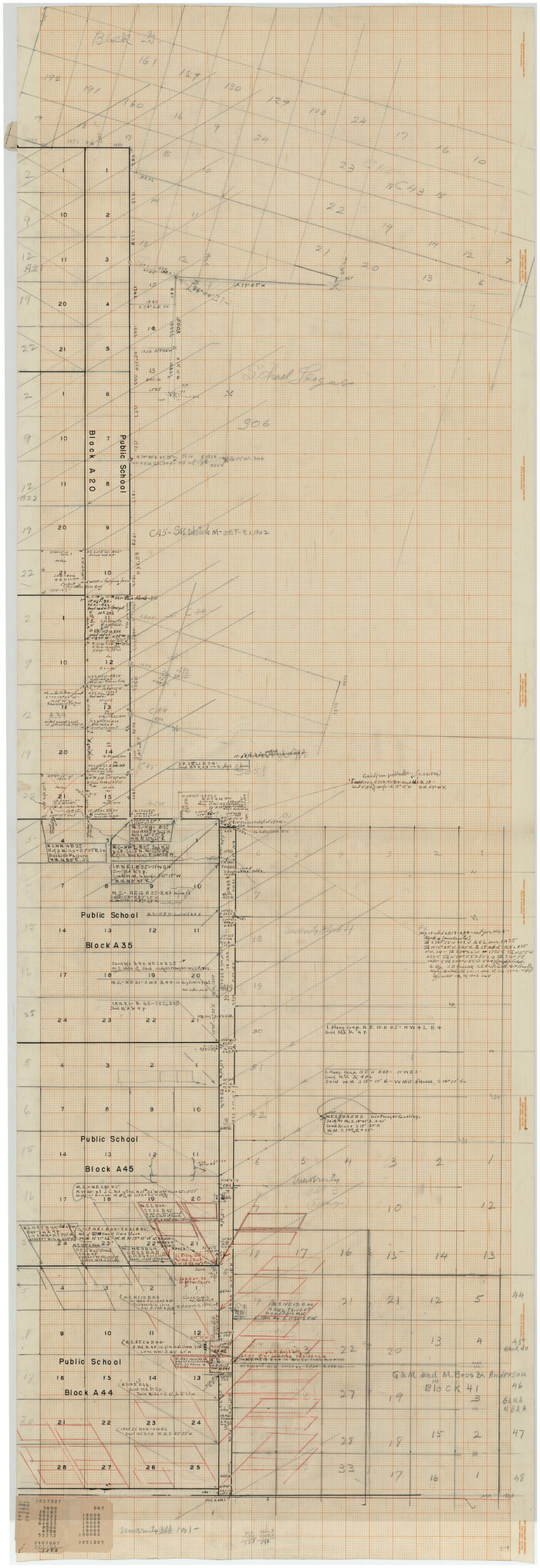 89739, [Sketch of PSL Blocks A20, A35, A44, A45], Twichell Survey Records