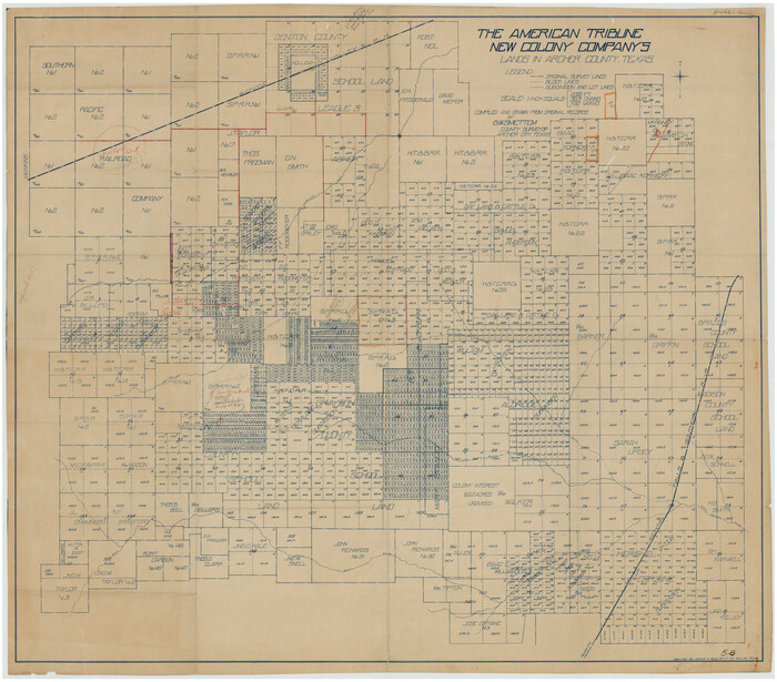 89742, The American Tribune New Colony Company's Lands in Archer County, Texas, Twichell Survey Records