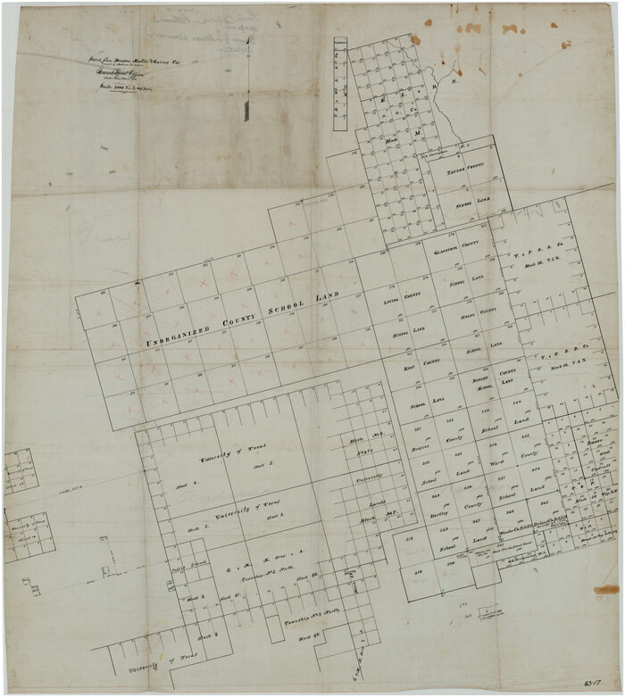 89781, Sketch from Dawson, Martin and Gaines Co's. (a part of Andrews Co. added), Twichell Survey Records