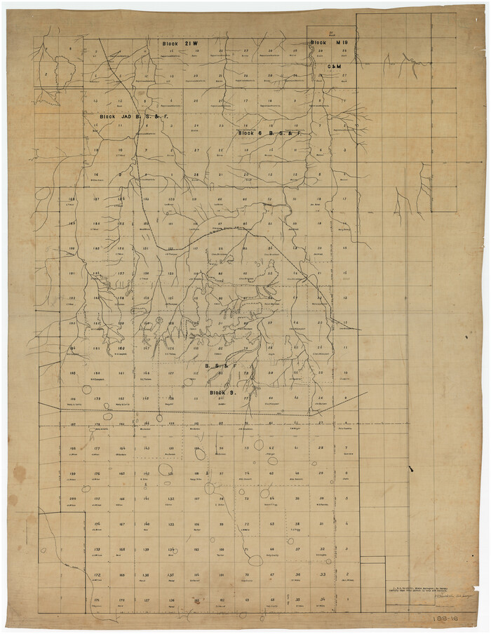 89785, [Sketch showing B. S. & F. Block 9 and vicinity], Twichell Survey Records