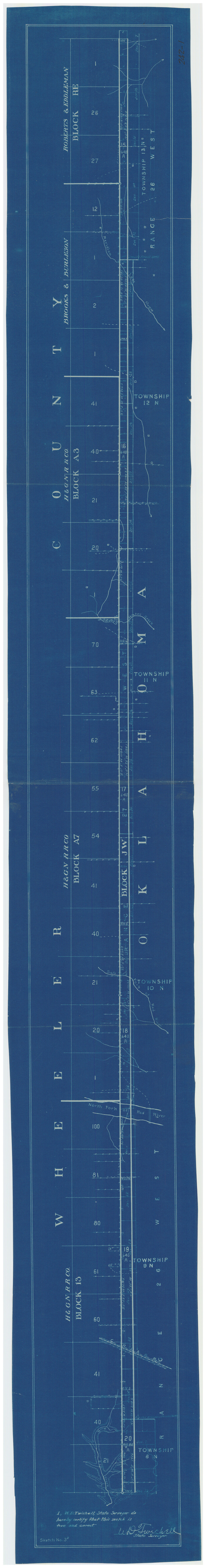89824, [East line of Wheeler County along Oklahoma], Twichell Survey Records