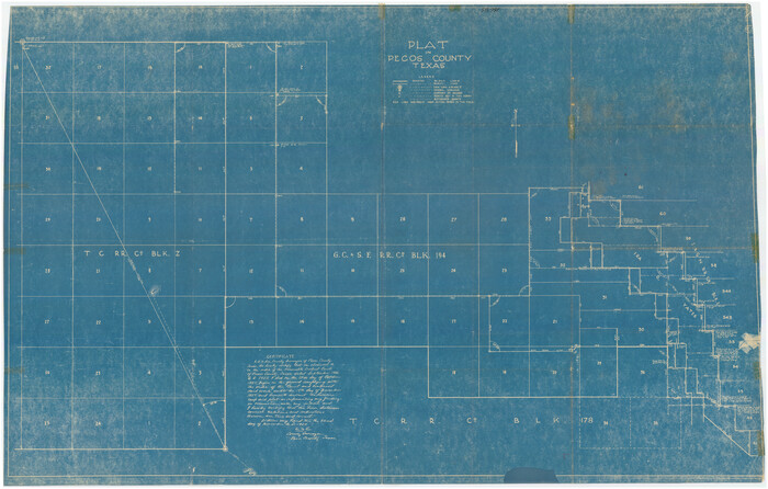 89836, Plat in Pecos County, Texas, Twichell Survey Records