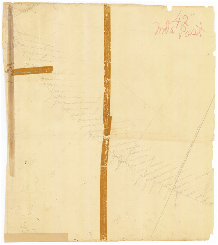 89840, Map Showing Parallel 35°12' North Latitude from the 42nd Mile Post on the 100th Meridian to the Southeast Corner of Texas, Twichell Survey Records