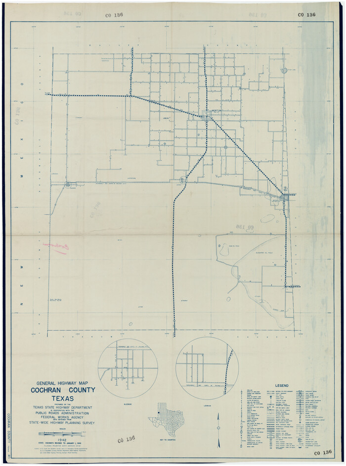 89851, General Highway Map Cochran County, Texas, Twichell Survey Records
