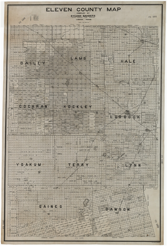 89856, Eleven County Map, Twichell Survey Records