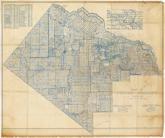 89880, Map of Pecos County, Texas, Twichell Survey Records