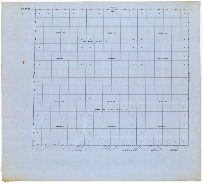 89882, [Texas and Pacific Railroad Co. Blocks 55, 54 and 76, Townships 1 & 2], Twichell Survey Records