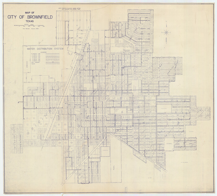 89890, Map of City of Brownfield, Texas, Twichell Survey Records