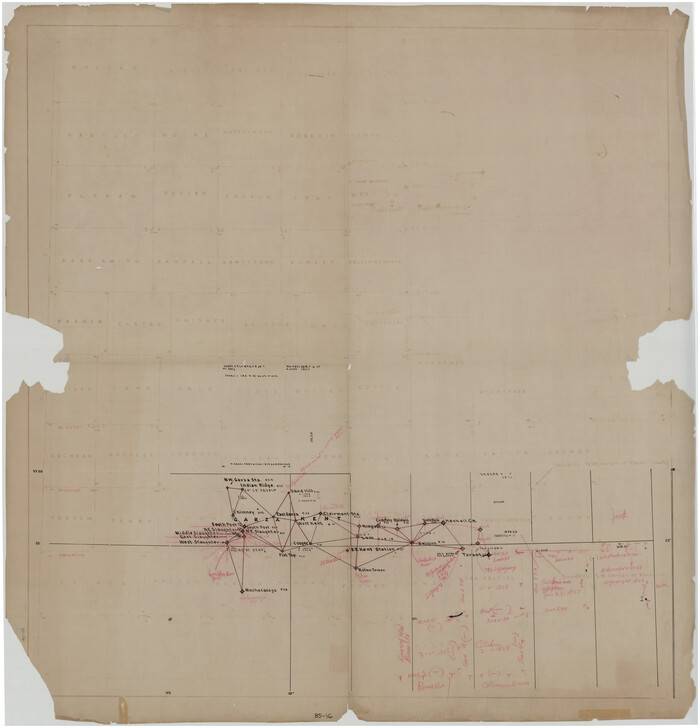 89920, [Sketch along Garza-Kent County Line], Twichell Survey Records