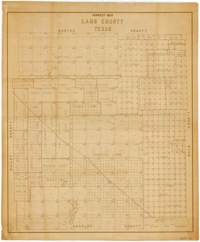 89954, Correct Map of Lamb County, Texas, Twichell Survey Records