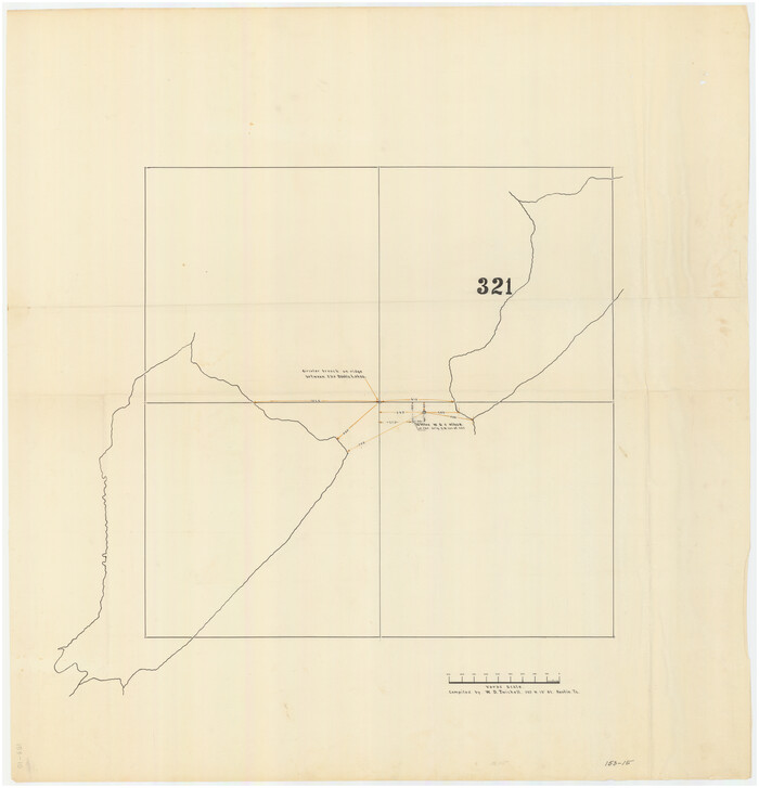 89962, [Survey 321, Double Lakes Area Northwest of Tahoka], Twichell Survey Records