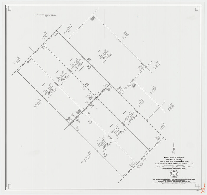 89999, Brown County Working Sketch 20, General Map Collection