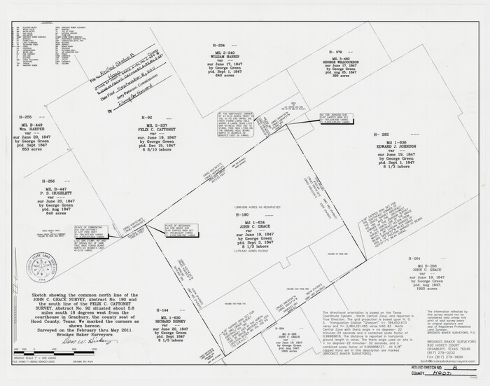 90084, Hood County Rolled Sketch 8, General Map Collection