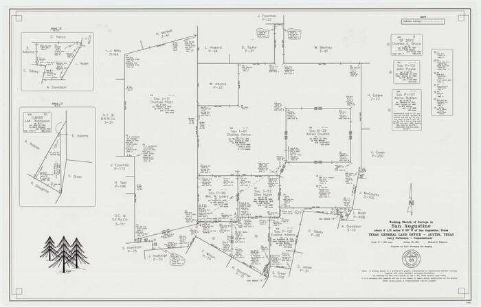 90091, San Augustine County Working Sketch 28, General Map Collection