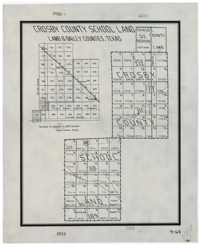 90109, Crosby County School Land, Lamb and Bailey Counties, Twichell Survey Records