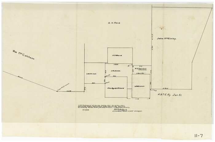 90115, [Sketch in vicinity of Wm. McCutcheon, S. H. Reid and John McGinley], Twichell Survey Records
