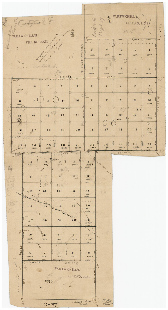 90154, [Subdivision of Lgs. 109-112, Crosby County School Land], Twichell Survey Records