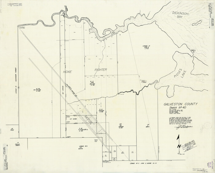 9019, Galveston County Rolled Sketch 40, General Map Collection
