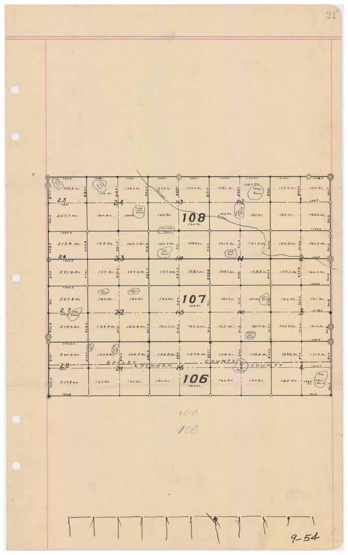 90198, [Fisher County School Land Lgs. 106-108], Twichell Survey Records