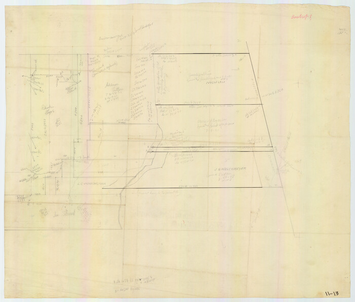 90206, [Pencil sketch around J. Walters, J. G. Welchmeyer, R. Gage surveys], Twichell Survey Records