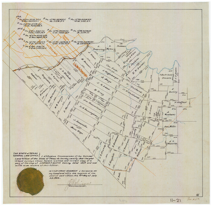 90208, [Part of Connected map of Stephen F. Austin's Colony on file at the GLO], Twichell Survey Records