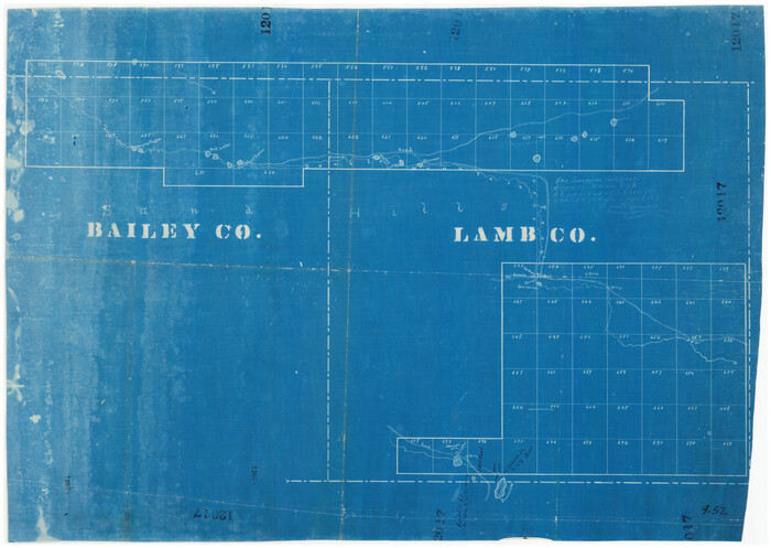 90244, [Capitol League Lands in SE corner of Lamb County and along the north line of Lamb and Bailey], Twichell Survey Records