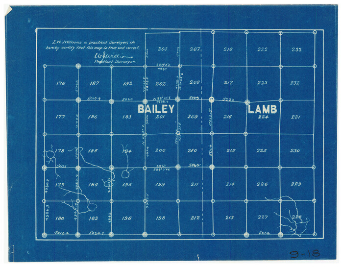 90256, [School Land Leagues in east part of Bailey County/west part of Lamb County], Twichell Survey Records