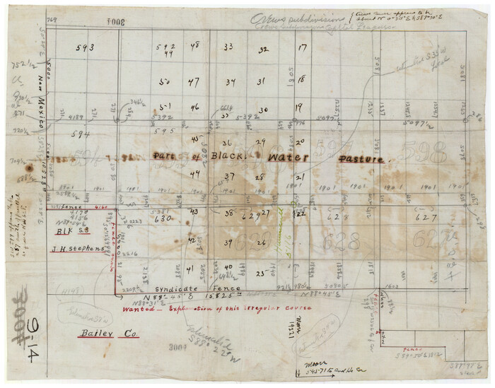 90259, [Leagues 589-598, 627-630, part of Black Water Pasture], Twichell Survey Records