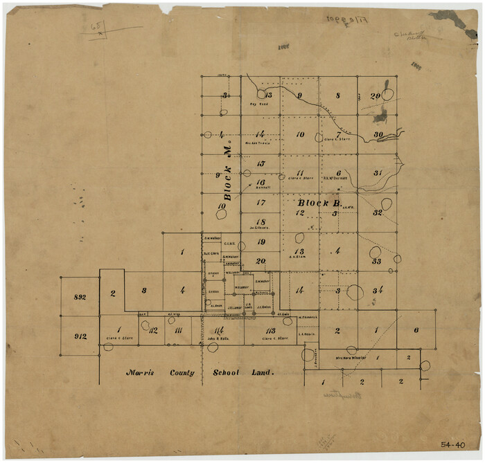 90359, [Blk. B, part of Blk. M, and north line of Morris County School Land], Twichell Survey Records