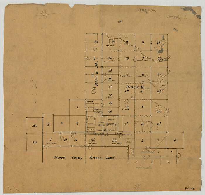 90359, [Blk. B, part of Blk. M, and north line of Morris County School Land], Twichell Survey Records