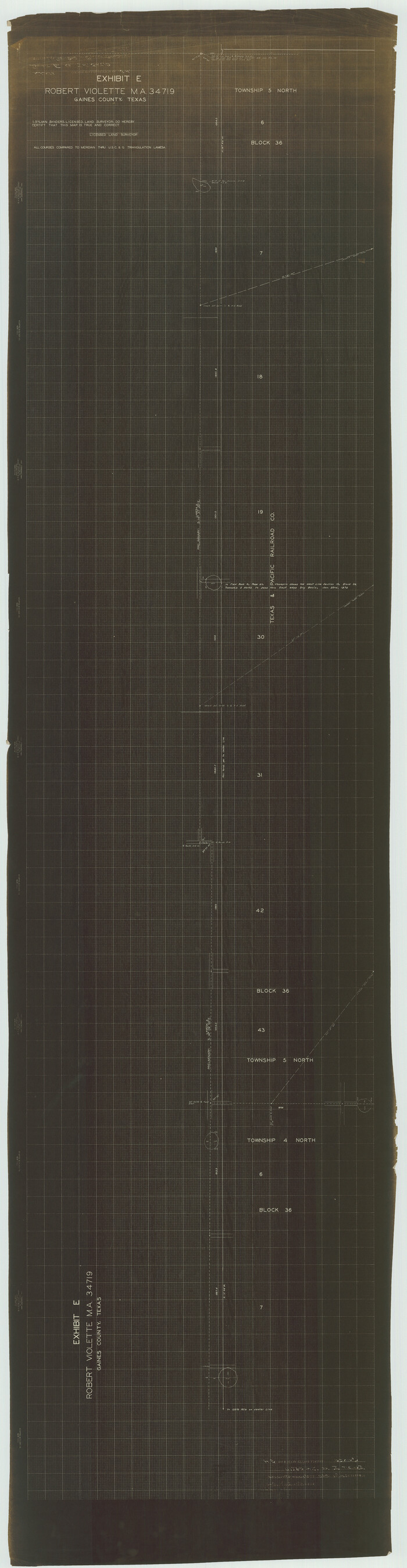 9036, Gaines County Rolled Sketch 15A, General Map Collection