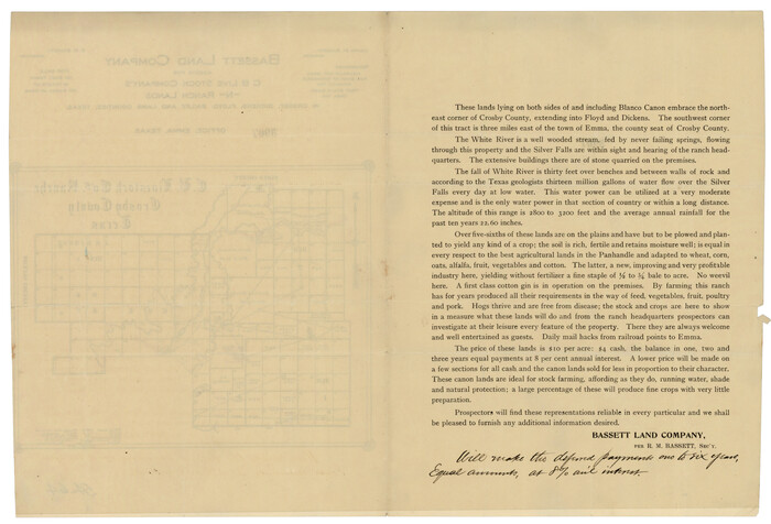 90384, C. B. Livestock Co.'s West-Ranch, Bailey County, Texas, Twichell Survey Records