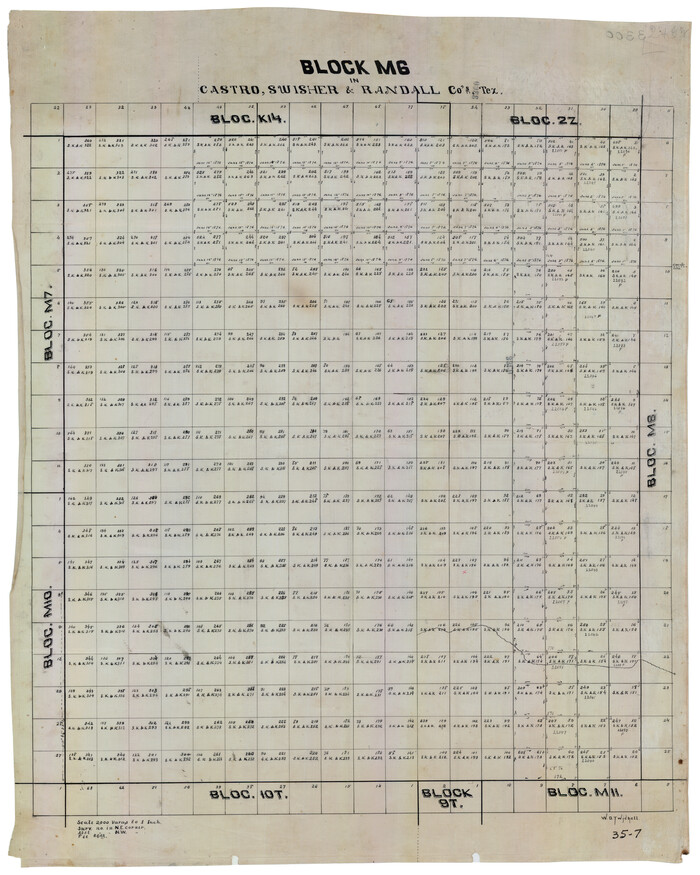 90397, Block M6 in Castro, Swisher, and Randall Co's, Tex., Twichell Survey Records