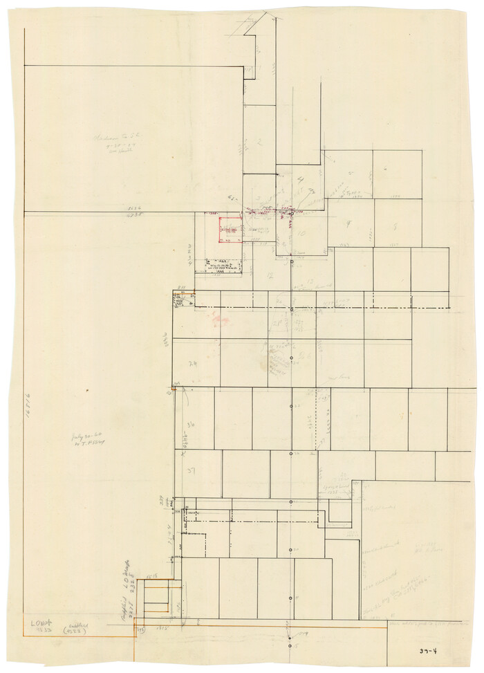 90428, [Madison County School Land, W. Perry and other surveys to the East], Twichell Survey Records