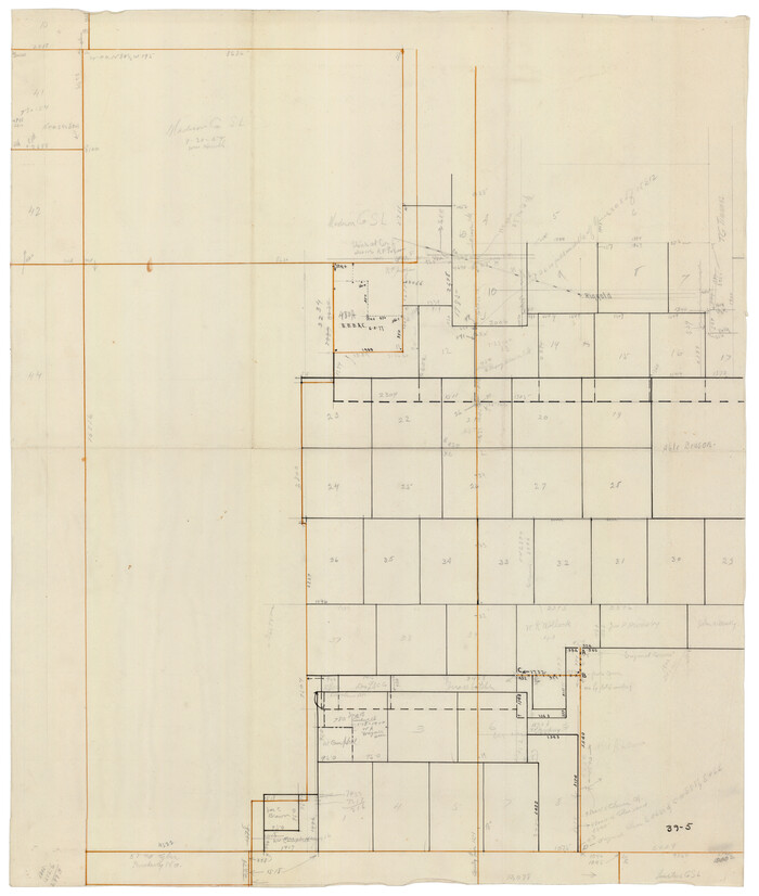 90429, [Madison County School Land, W. Perry and other surveys to the East], Twichell Survey Records