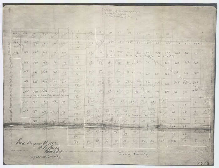 90447, Platte (sic) of the unorganized County School Lands in the District of Young, Twichell Survey Records