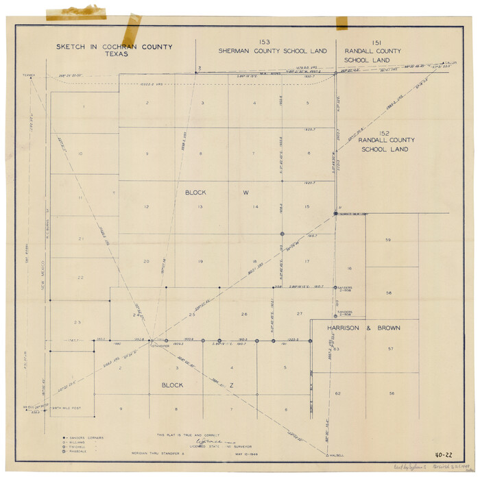 90451, [Blocks W and Z with tie lines], Twichell Survey Records