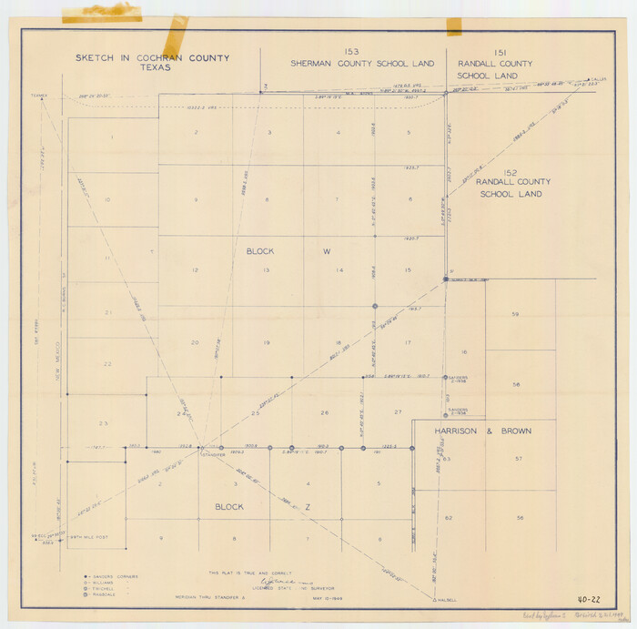 90451, [Blocks W and Z with tie lines], Twichell Survey Records