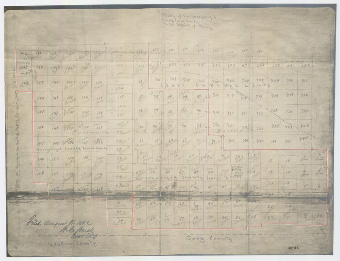90453, Platte (sic) of the unorganized County School Lands in the District of Young, Twichell Survey Records