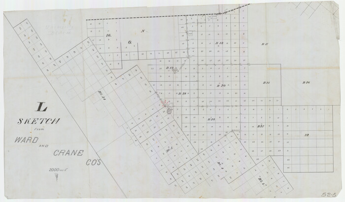90462, L Sketch from Ward and Crane Co's, Twichell Survey Records
