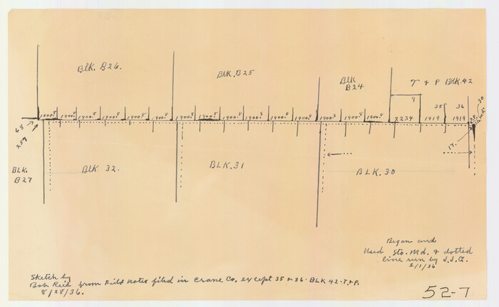 90463, [South line of Blocks B24, B25, and B26], Twichell Survey Records