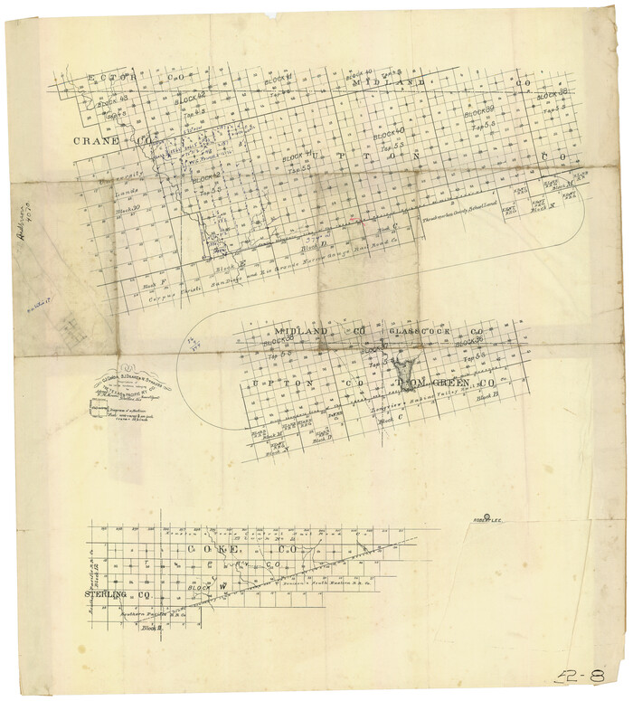 90464, [T. & P. Surveys in Crane, Upton, Coke Counties], Twichell Survey Records