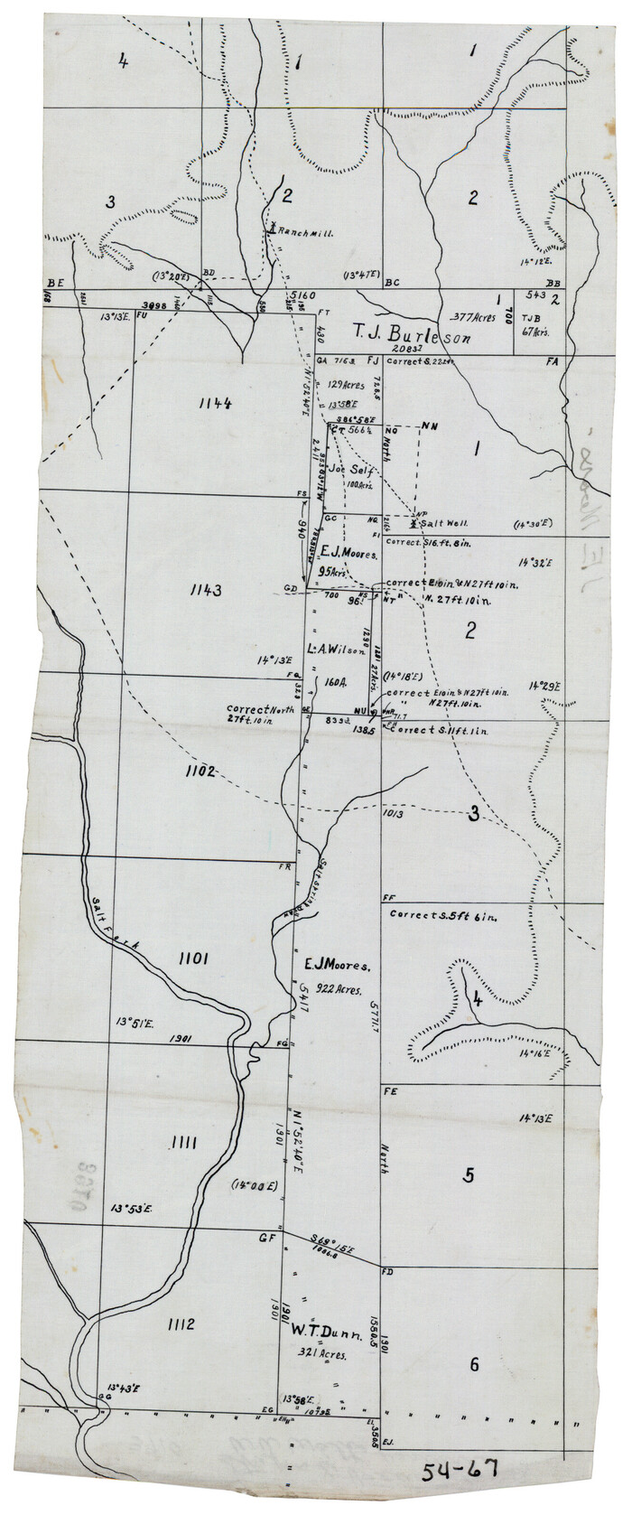 90502, [South Center of County near surveys 1144 and 1143], Twichell Survey Records