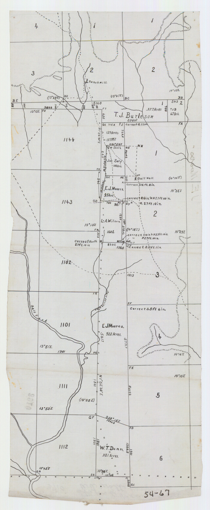 90502, [South Center of County near surveys 1144 and 1143], Twichell Survey Records