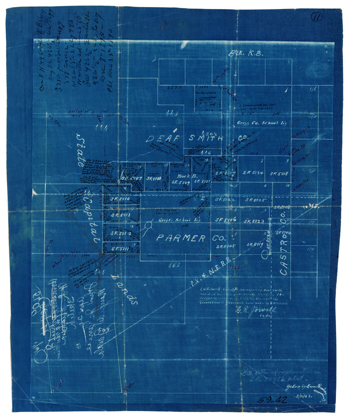 90508, [State Capitol Lands and various county School Land Leagues], Twichell Survey Records