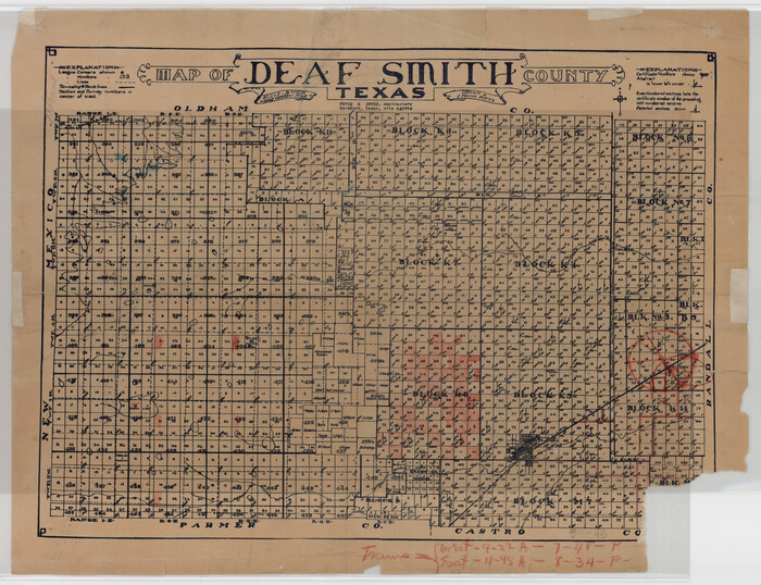 90509, Map of Deaf Smith County, Texas, Twichell Survey Records